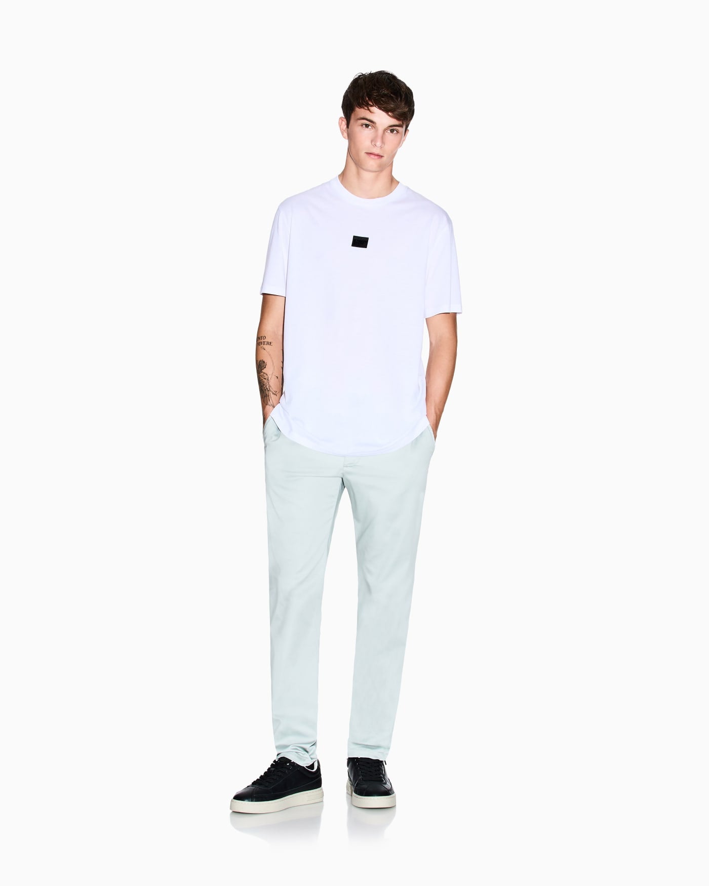 T-shirt with logo patch