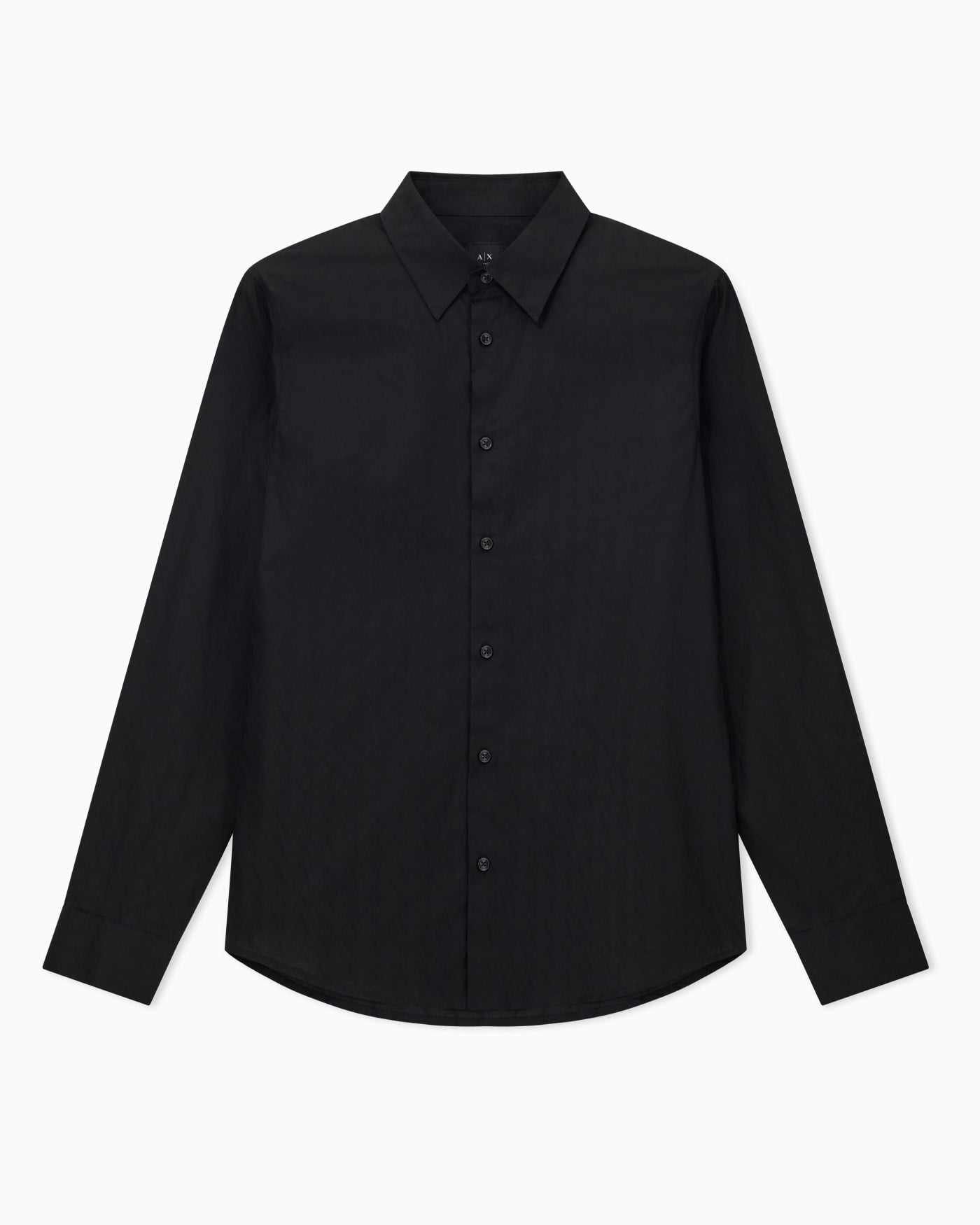 Regular fit button-up shirt in cotton jacquard Essential