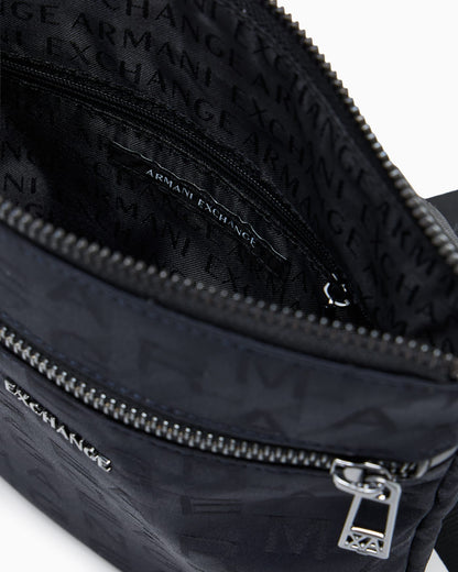 Crossbody bag in geometric texture