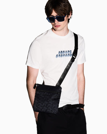 Crossbody bag in geometric texture