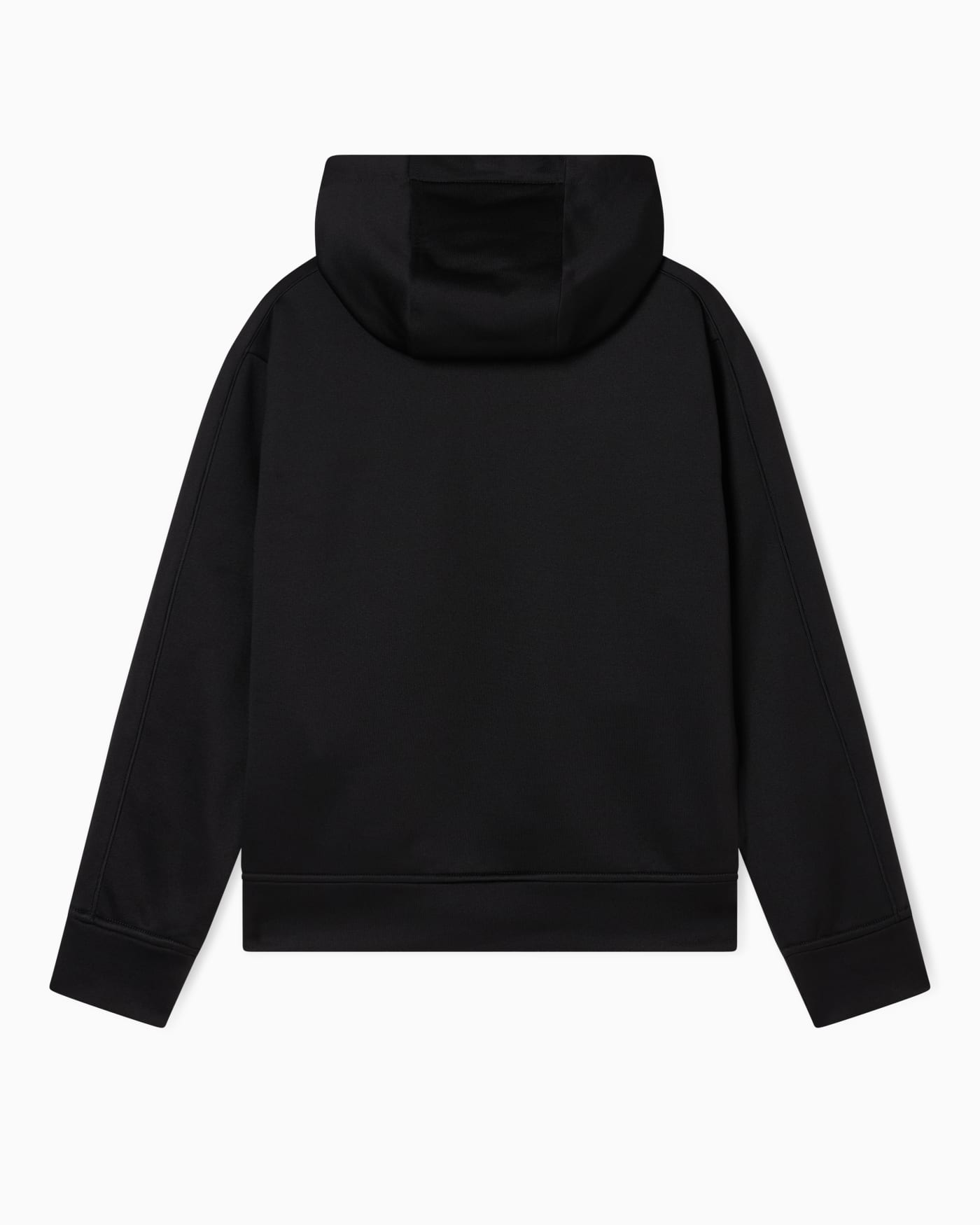Zip-up hoodie with gold patch