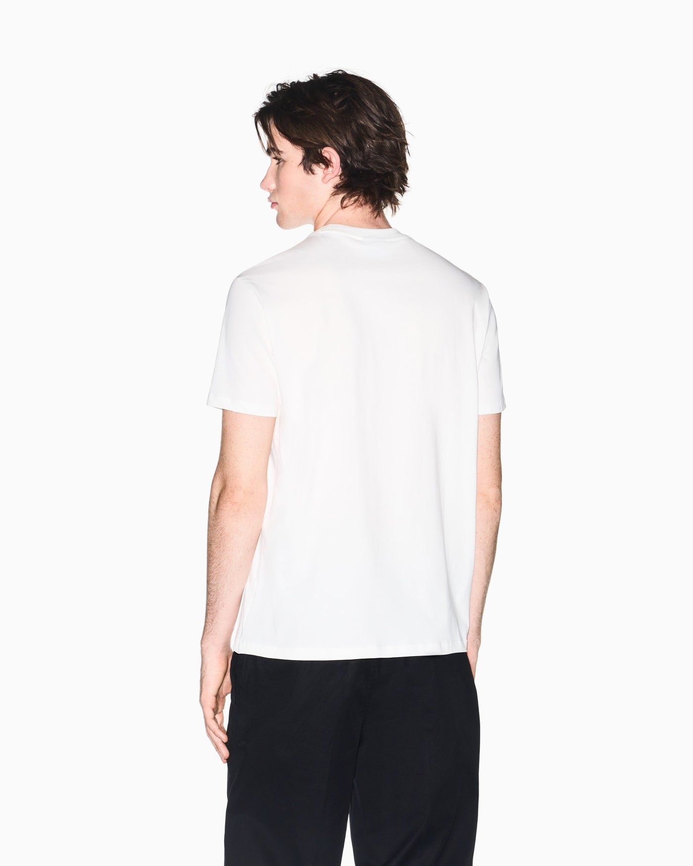 Regular fit T-shirt with contrasting band and logo