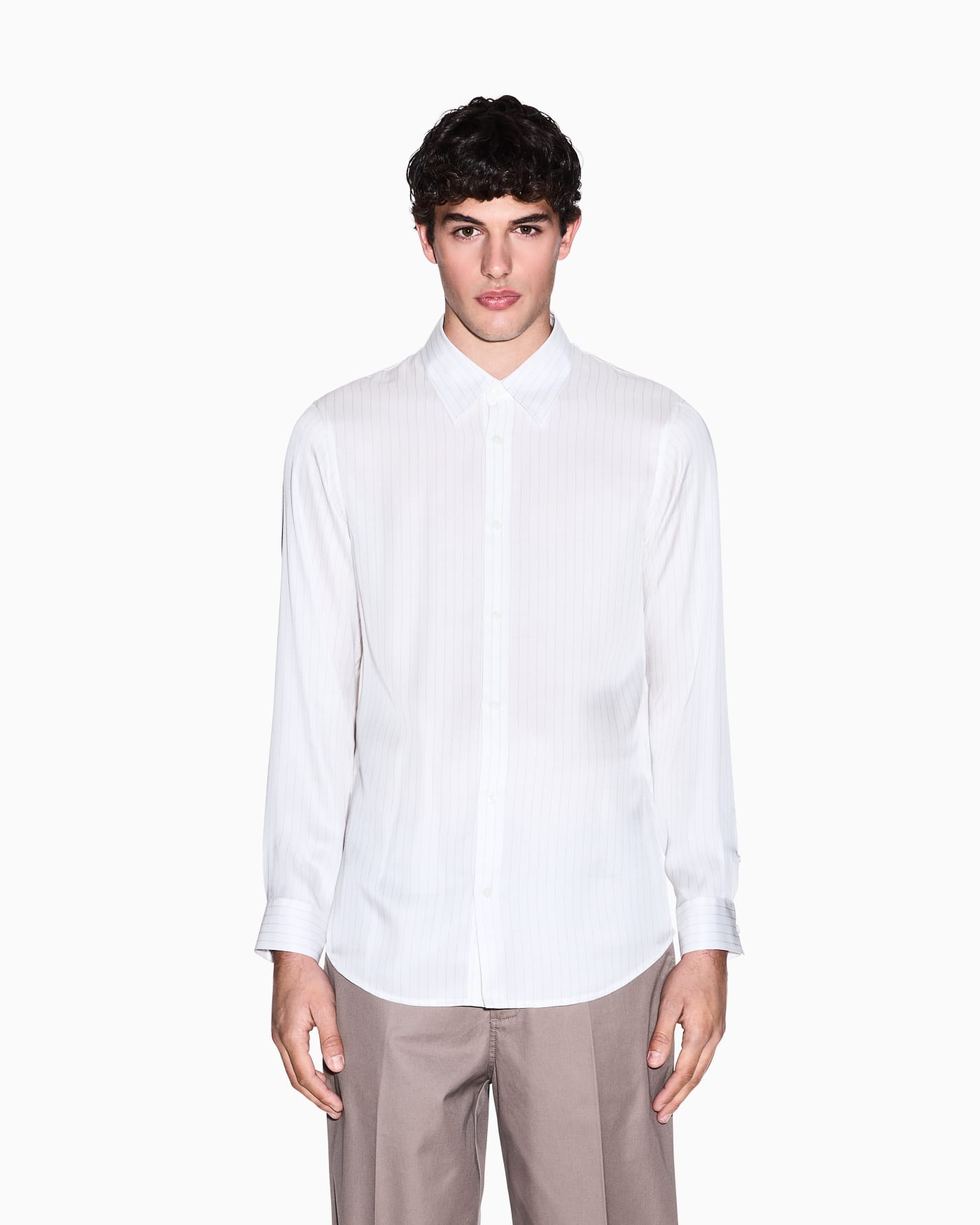Regular fit shirt in viscose twill