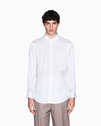 Regular fit shirt in viscose twill