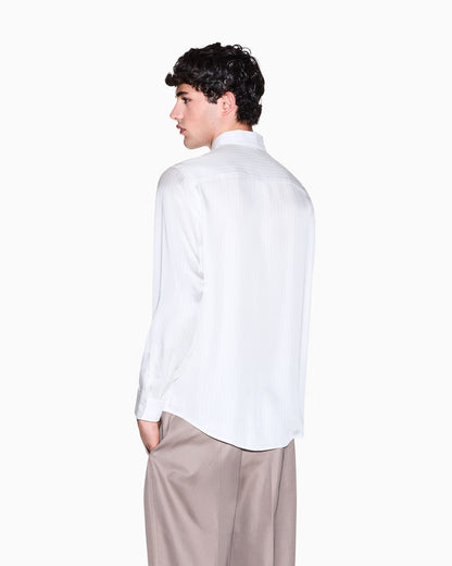 Regular fit shirt in viscose twill