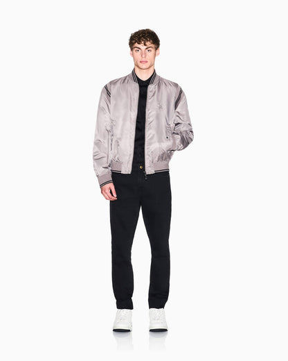 Stretch cotton shirt with contrasting profiles
