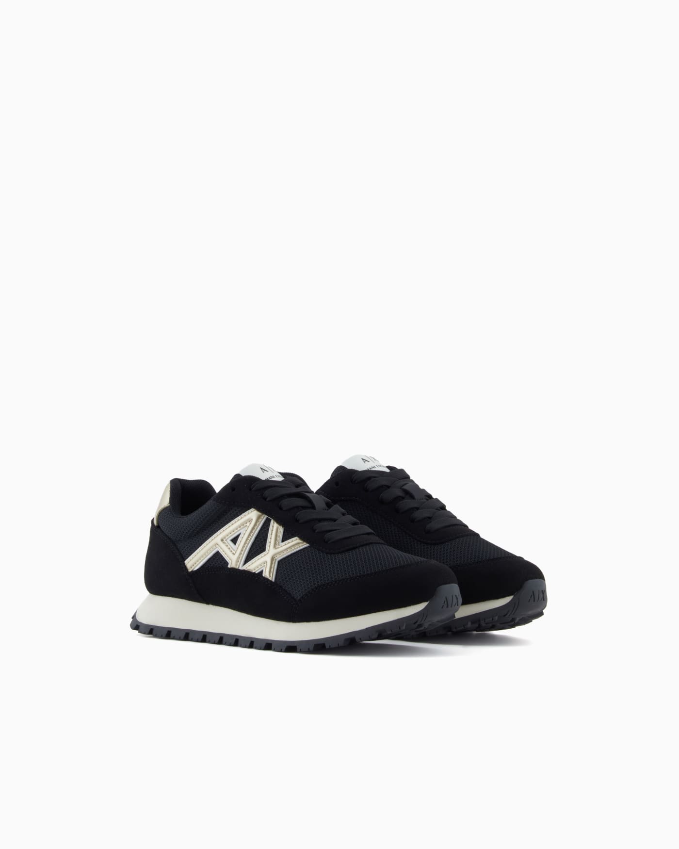 Sneakers in mesh and microsuede