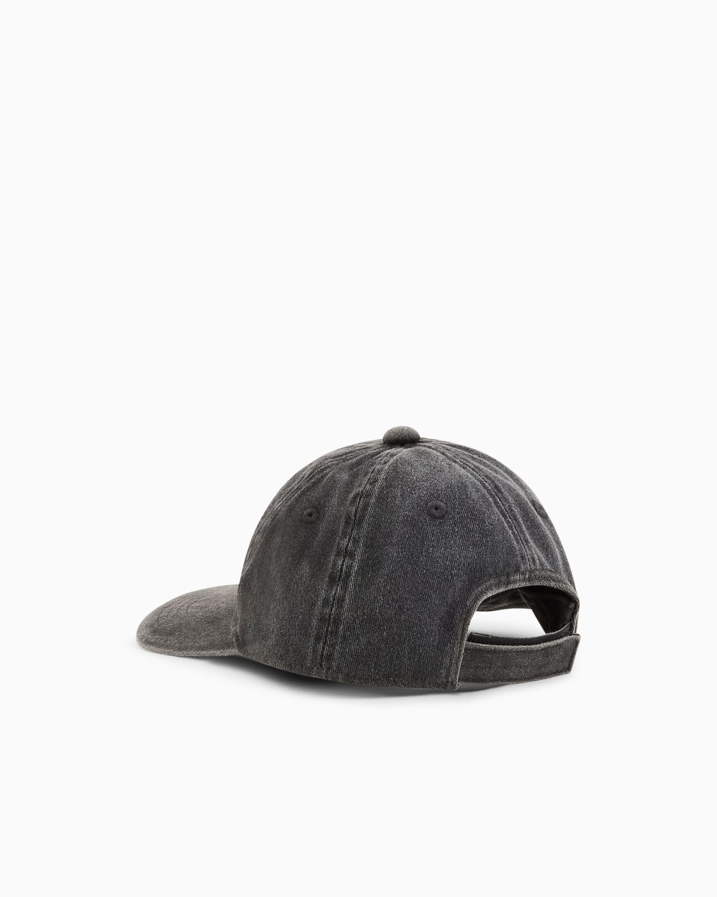 Used-effect visor hat