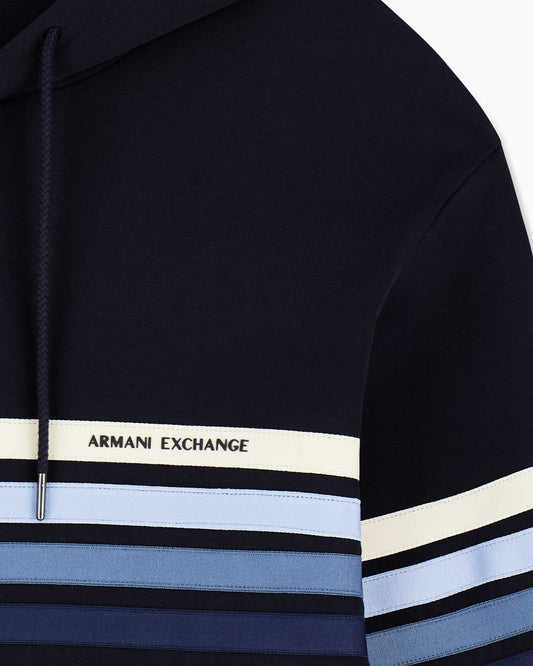 Structured Hoodie in Technical Stretch Cotton