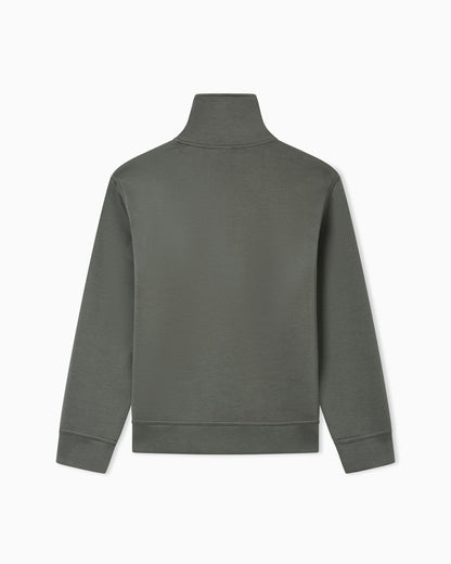 Crewneck sweatshirt in bonded stretch cotton