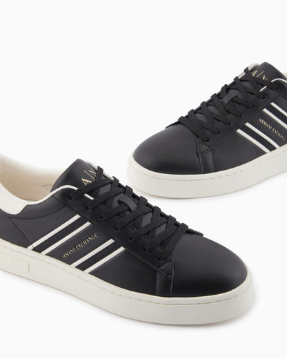 sneakers with webbing and rubber sole
