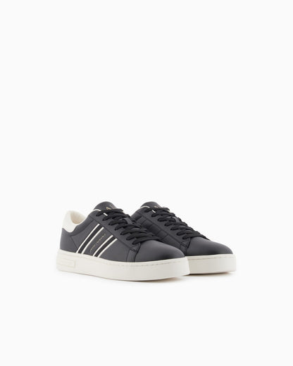 sneakers with webbing and rubber sole