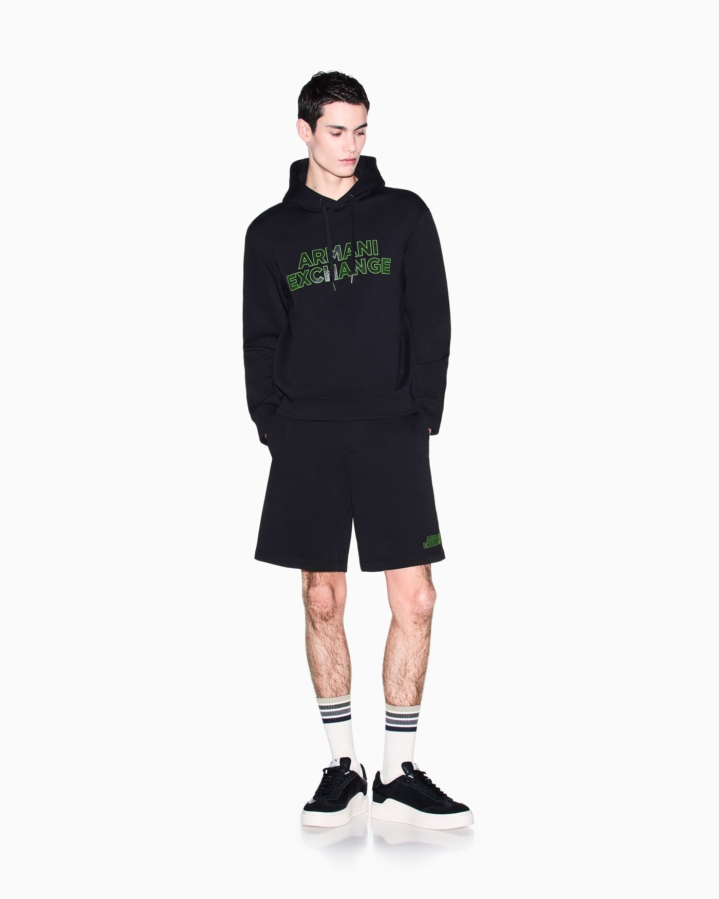 Hoodie in technical fabric