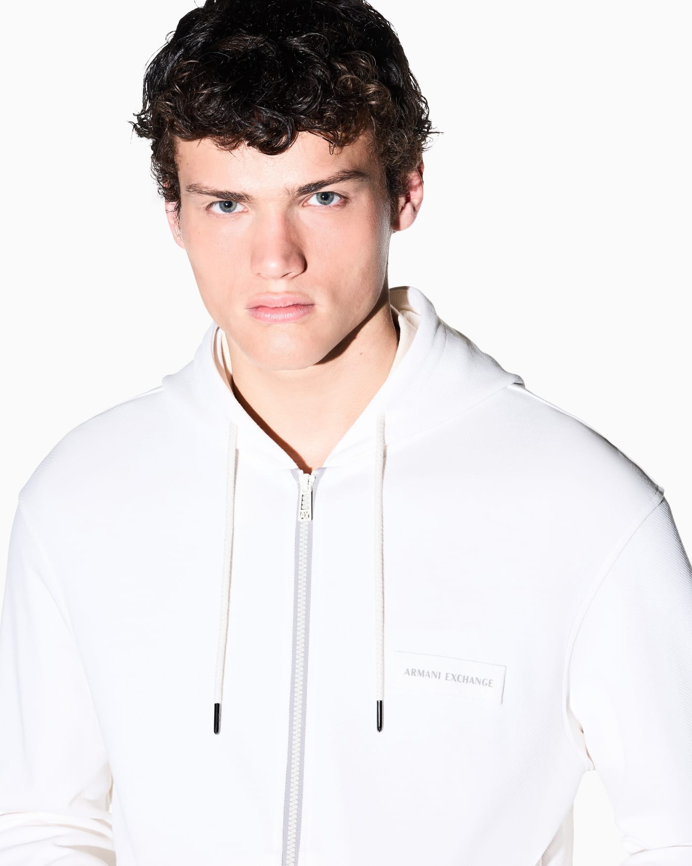 Zip-up cotton sweatshirt