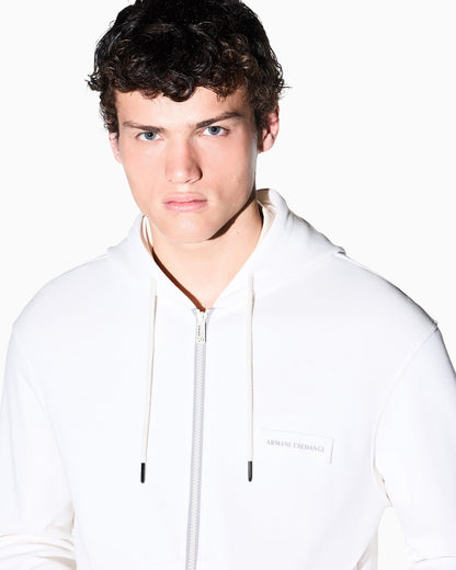 Zip-up cotton sweatshirt