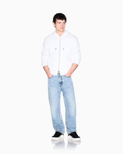 Zip-up cotton sweatshirt