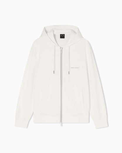Zip-up cotton sweatshirt