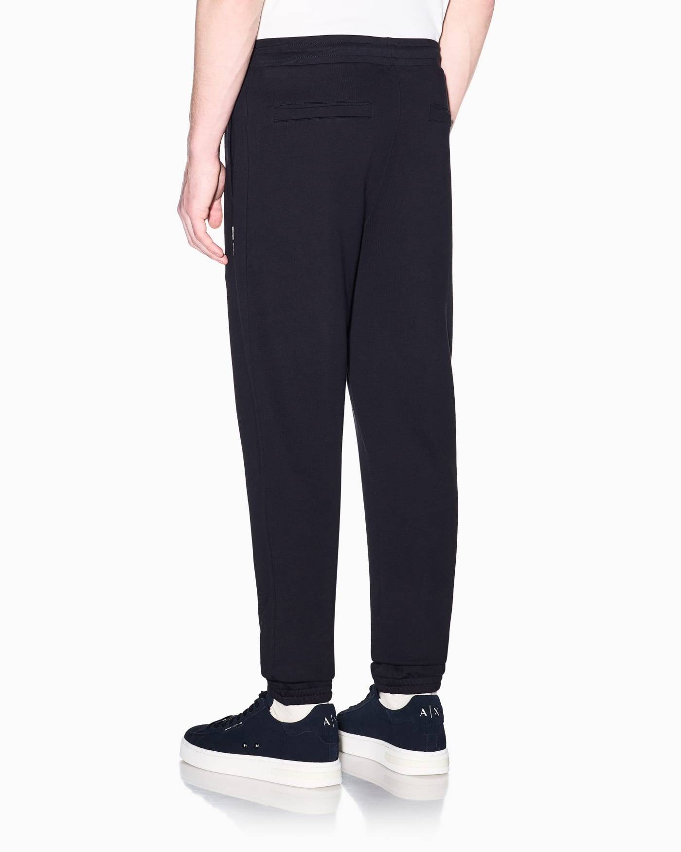 Diagonal sweatpants in comfort fit cotton
