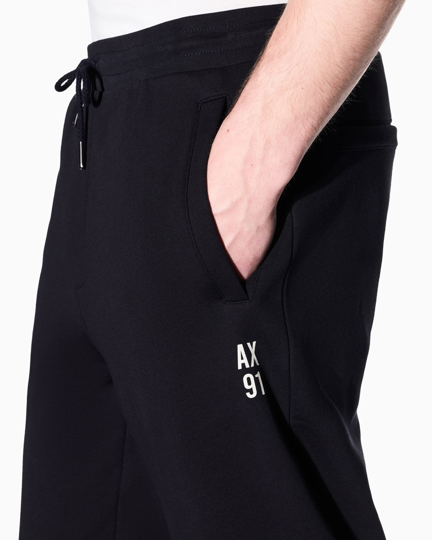 Diagonal sweatpants in comfort fit cotton