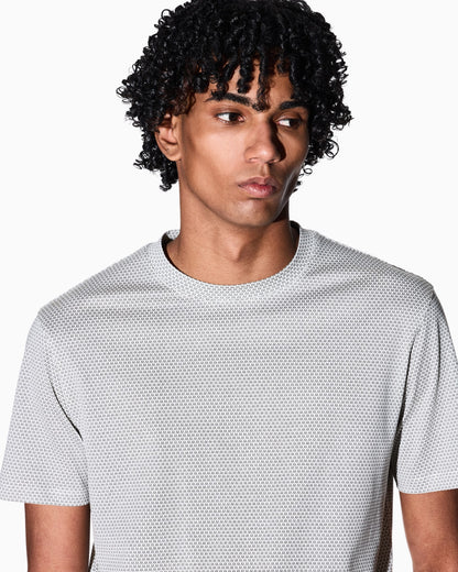 Regular fit cotton T-shirt with allover logo detail