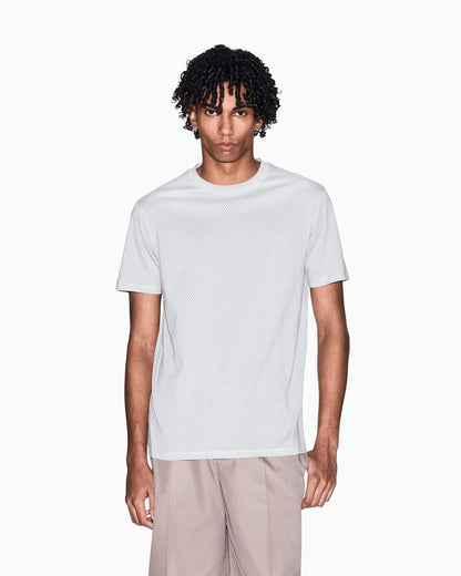 Regular fit cotton T-shirt with allover logo detail