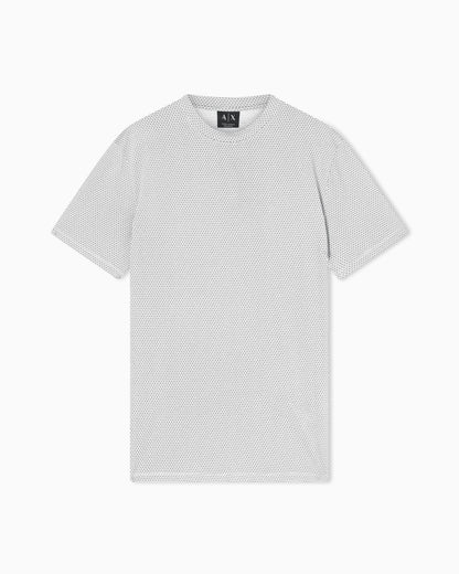 Regular fit cotton T-shirt with allover logo detail