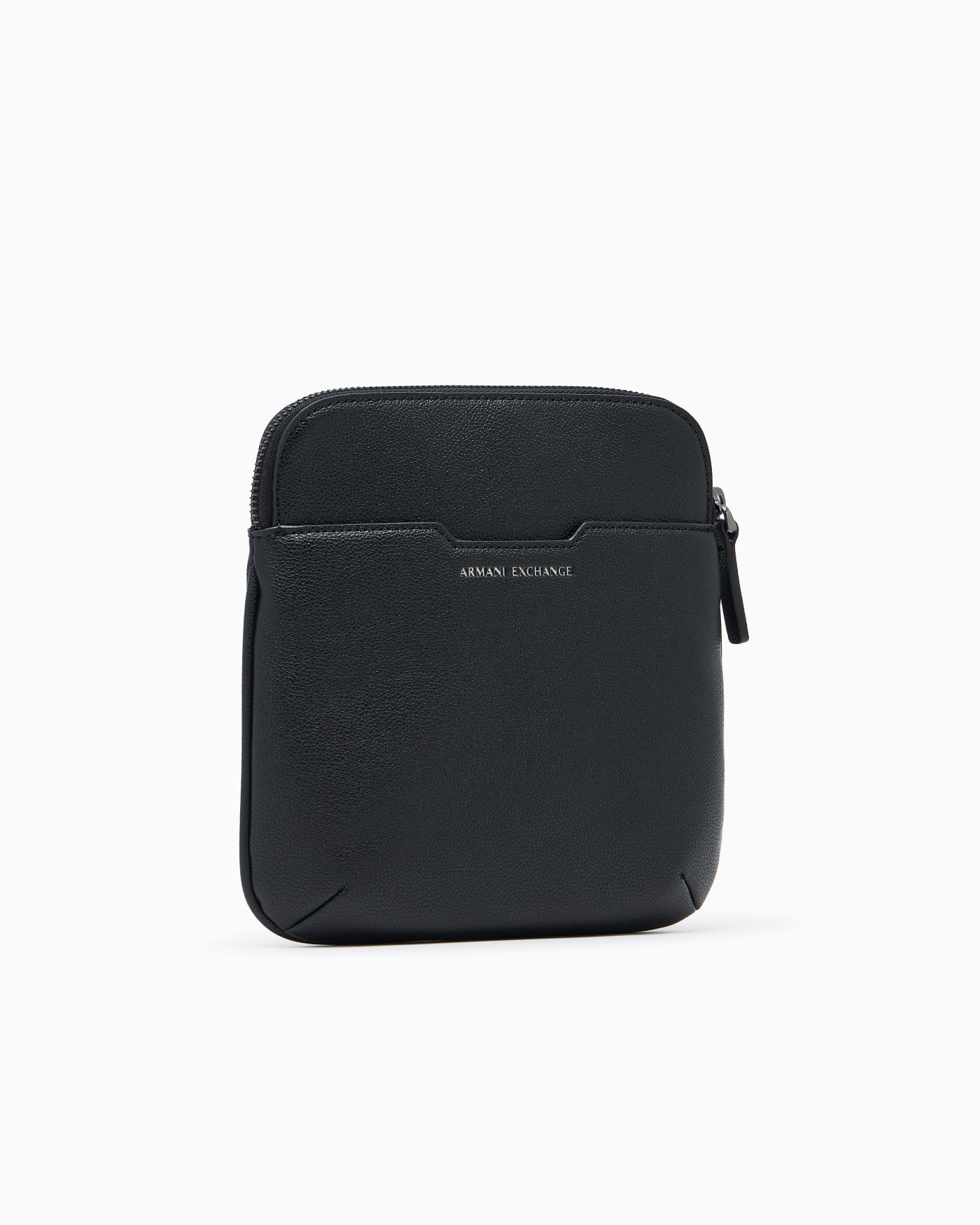 Textured crossbody bag with a zipper and adjustable strap
