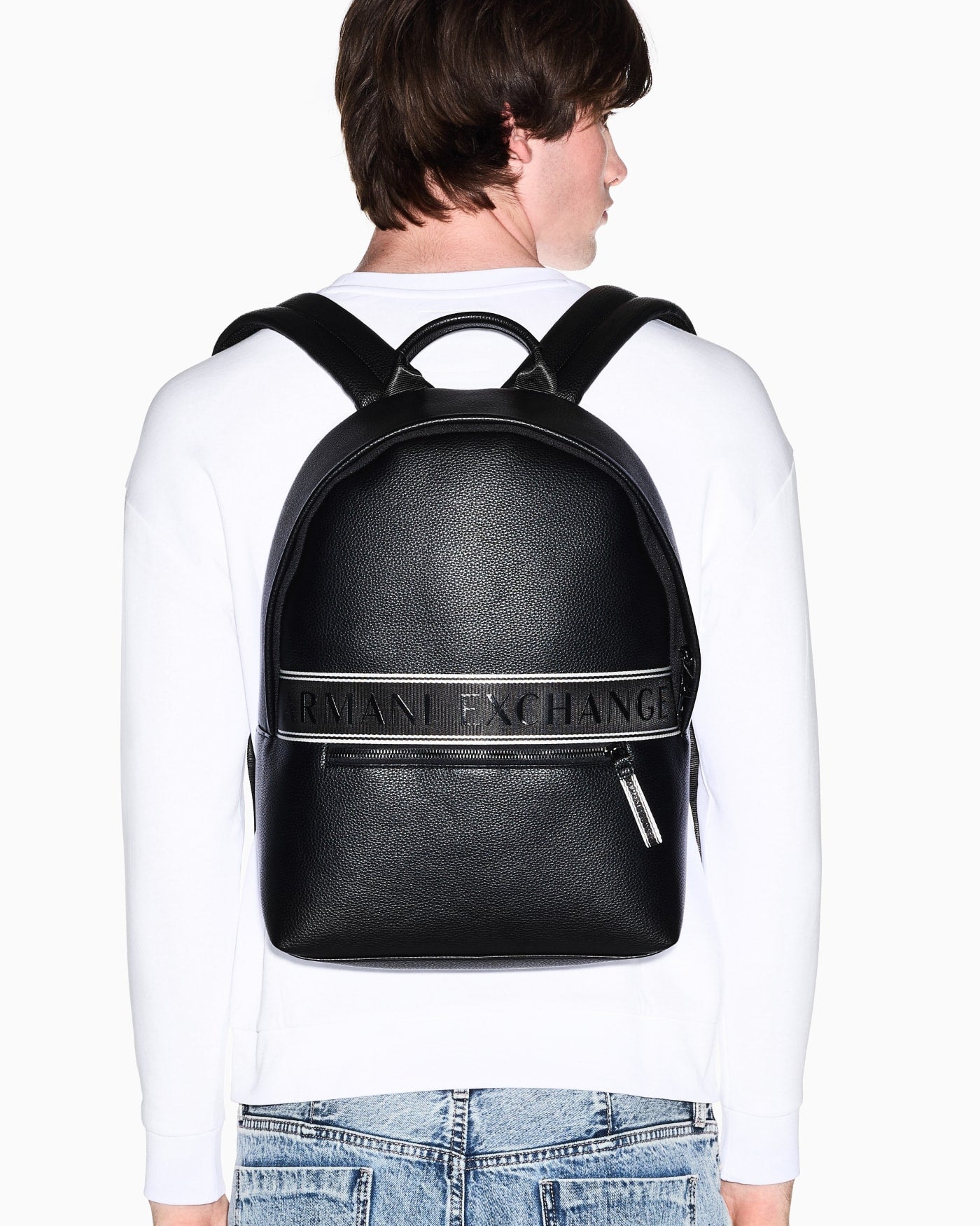 Backpack in coated fabric