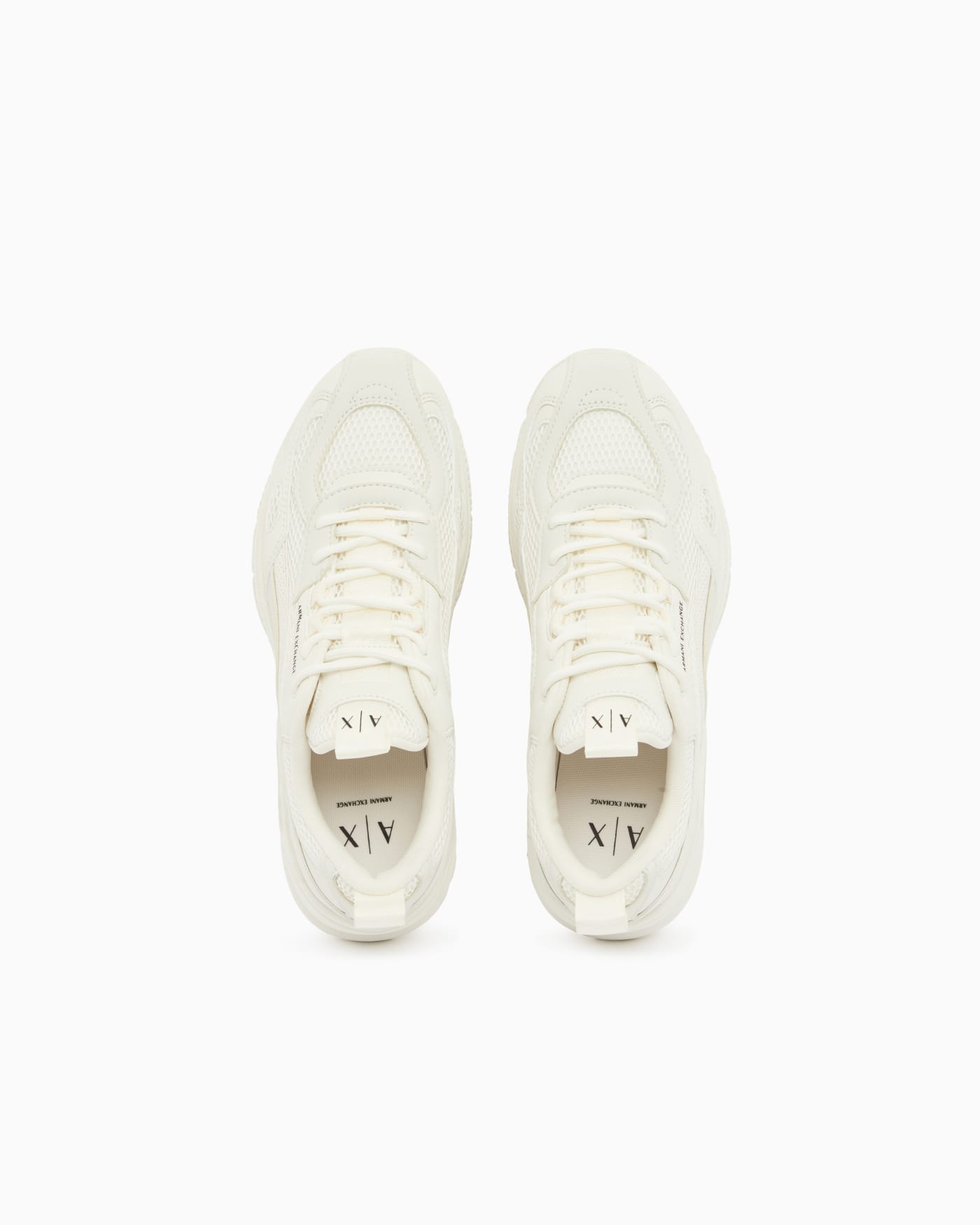 Sneakers in microsuede and mesh