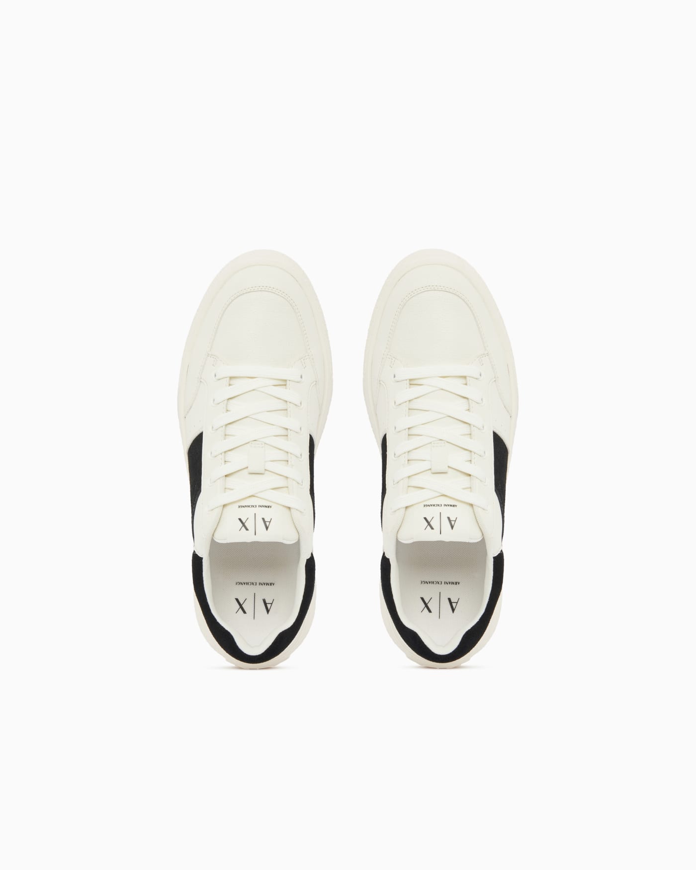 Sneaker with suede inserts