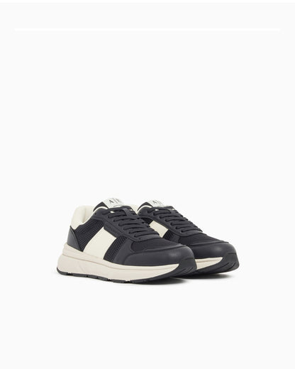 Urban Minimal Sneakers in Synthetic Leather and Mesh