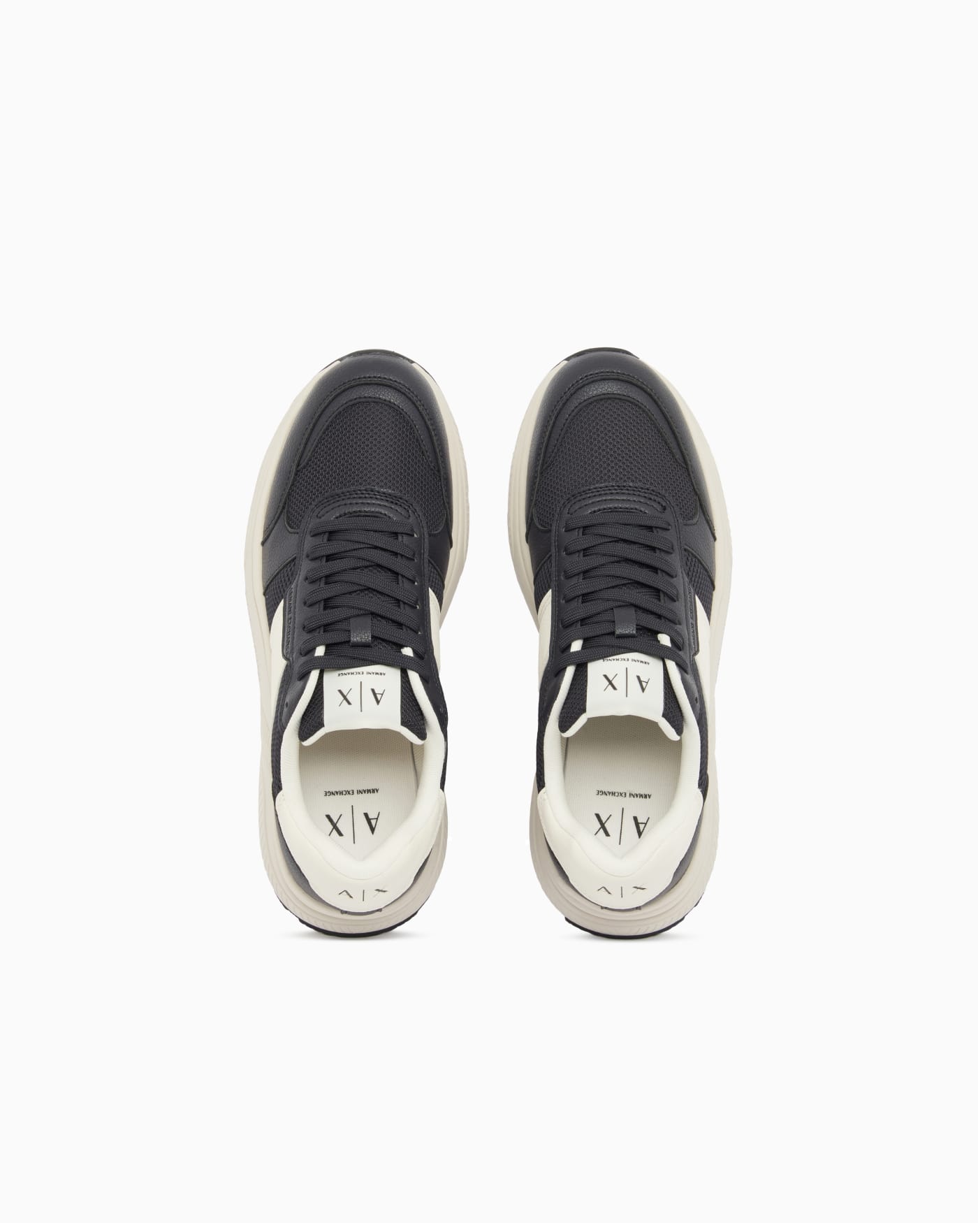 Urban Minimal Sneakers in Synthetic Leather and Mesh