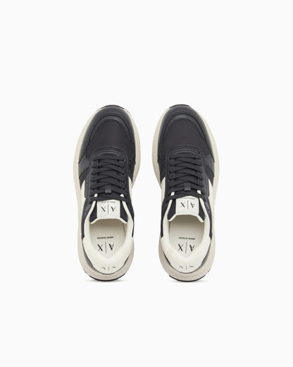 Urban Minimal Sneakers in Synthetic Leather and Mesh