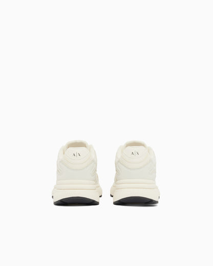 Sneakers in microsuede and mesh