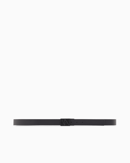 Reversible belt with logo