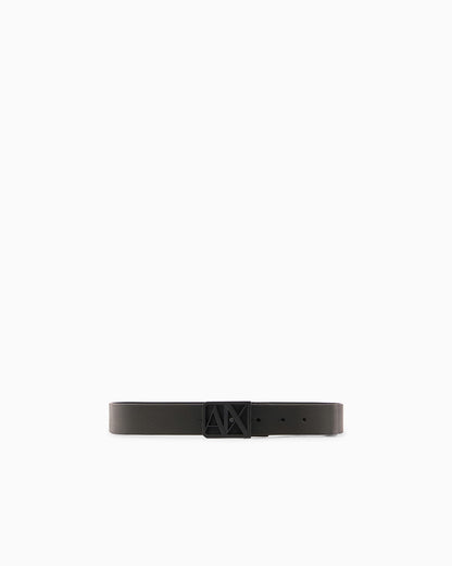 Reversible belt with logo