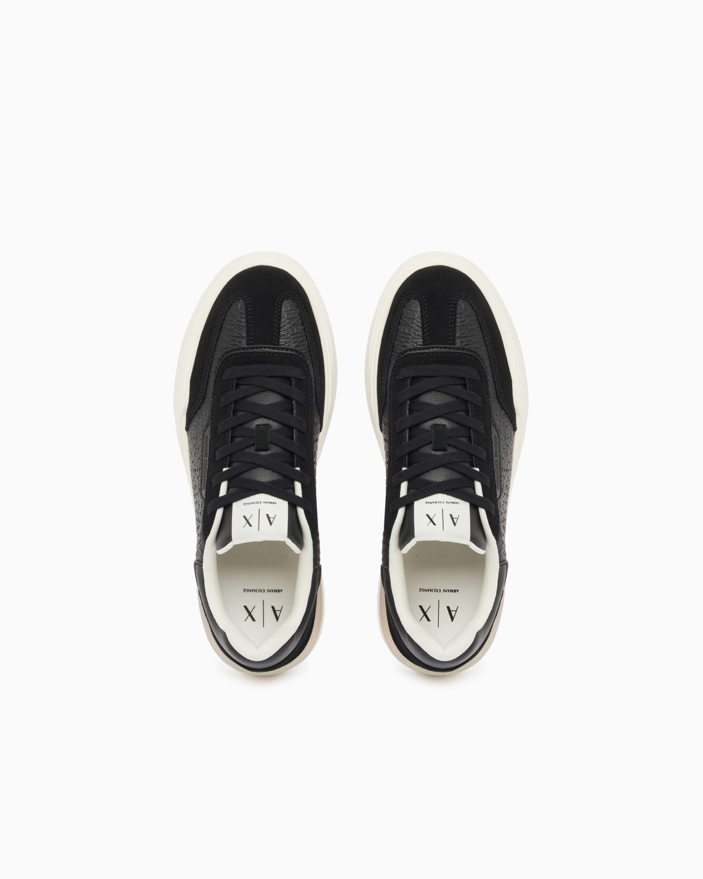 Sneakers with suede inserts