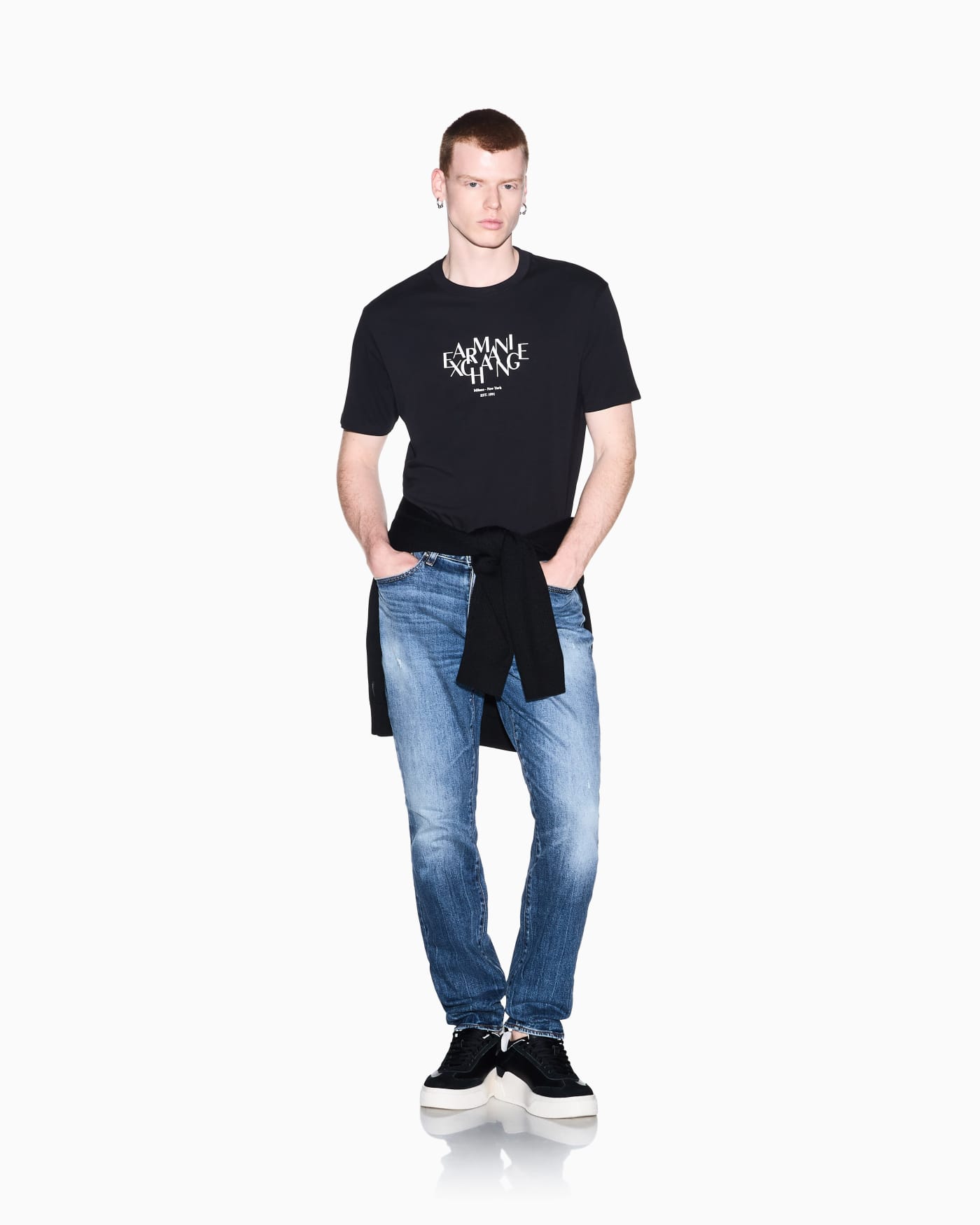 Regular-fit T-shirt in solid-color cotton jersey