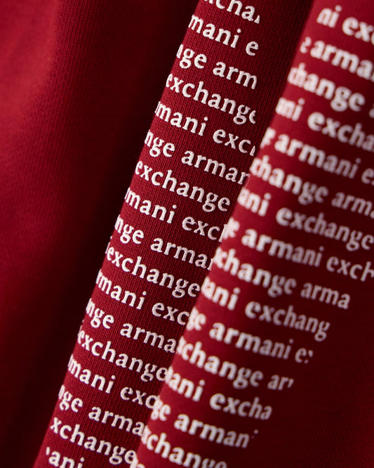 Cotton fleece hoodie with drawstring and front lettering