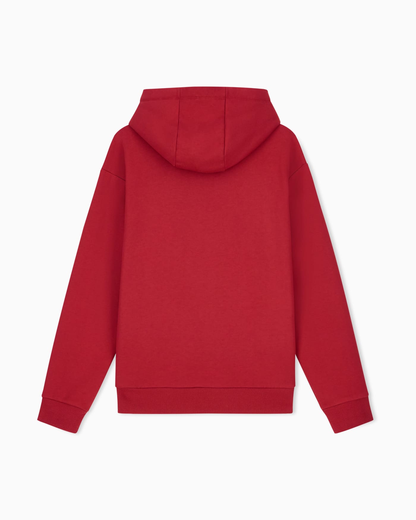 Cotton fleece hoodie with drawstring and front lettering