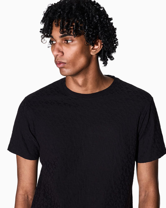 Slim Fit Mercerized Cotton Jacquard T-shirt