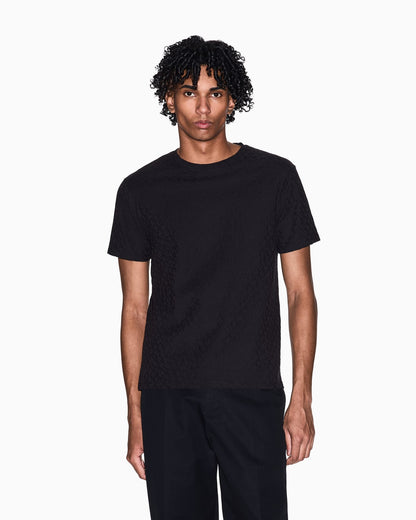 Slim Fit Mercerized Cotton Jacquard T-shirt