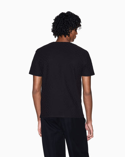 Slim Fit Mercerized Cotton Jacquard T-shirt