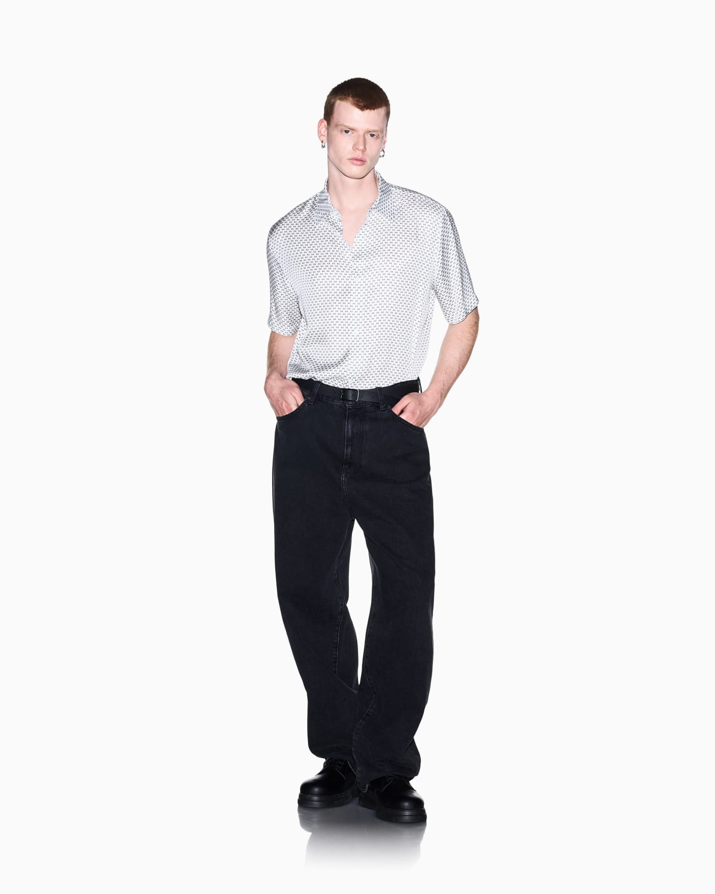 oversized fit shirt in eco-viscose twill