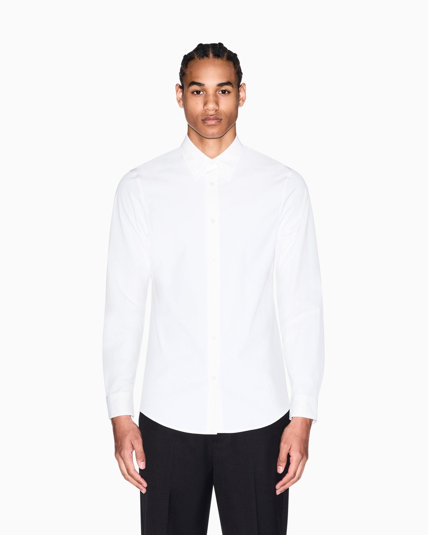 Slim Fit Solid Color Cotton Shirt