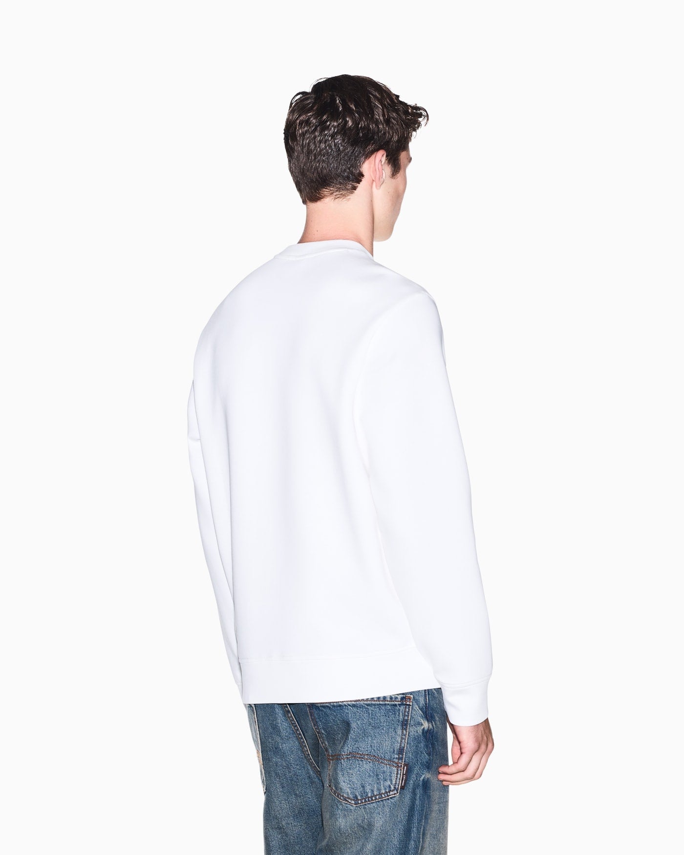 sweatshirt in bonded stretch cotton