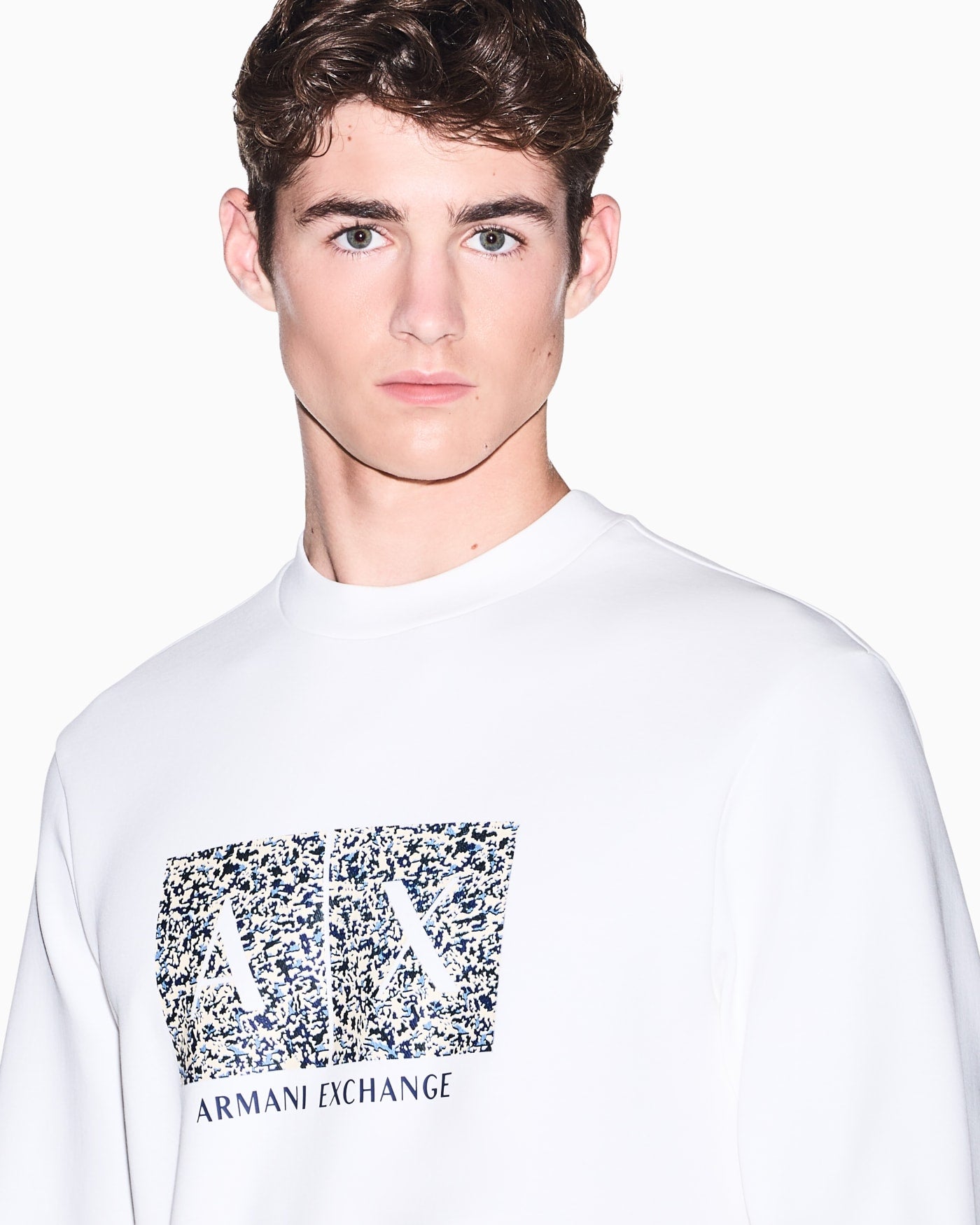 sweatshirt in bonded stretch cotton