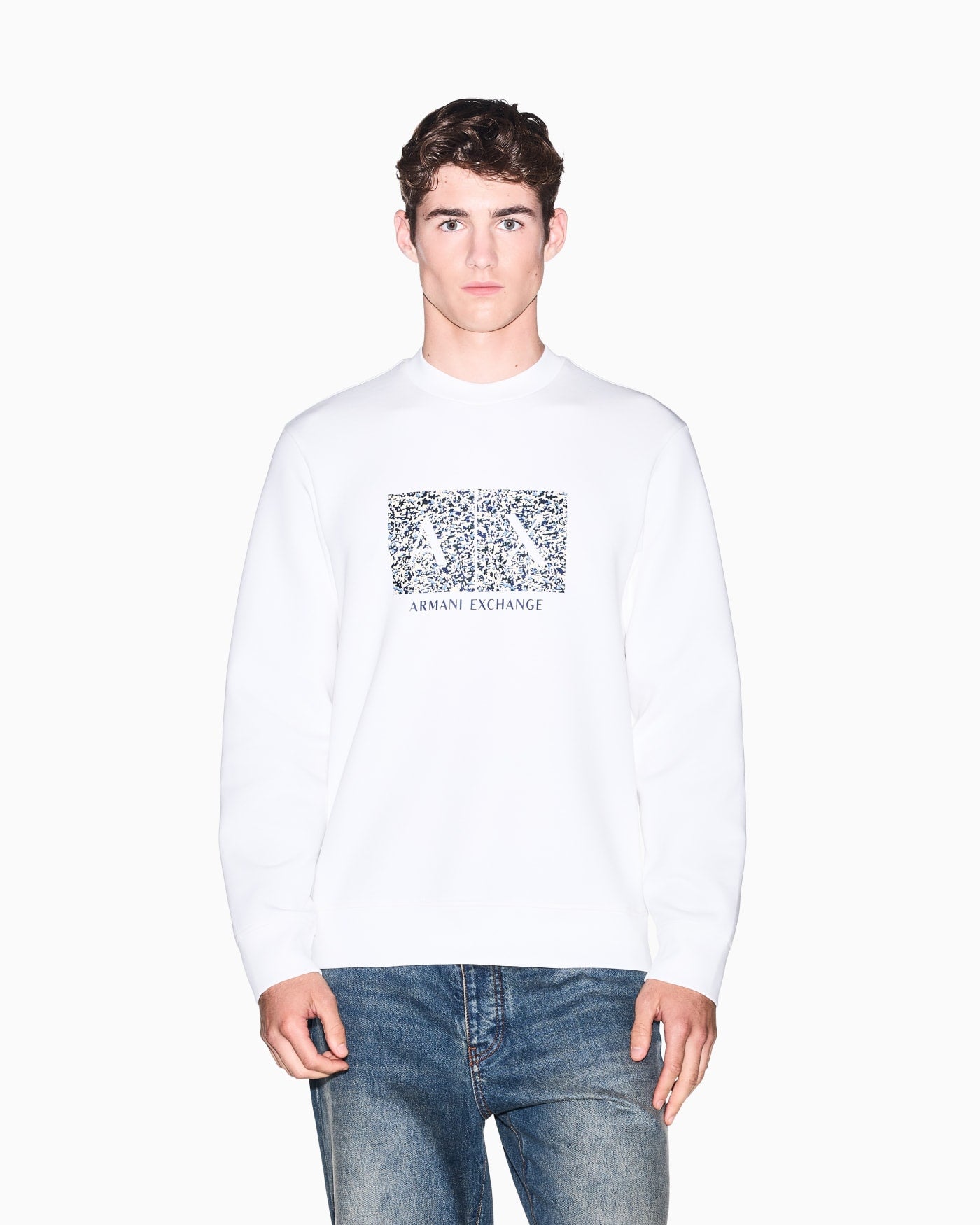 sweatshirt in bonded stretch cotton