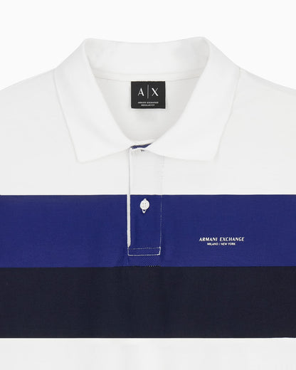 regular fit polo shirt in cotton piqué with rib details