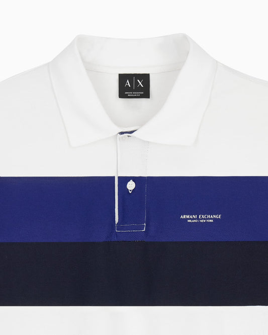 regular fit polo shirt in cotton piqué with rib details